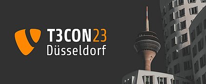 Image with Sightseeing highlights from Düsseldorf combined with the T3CON23 logo