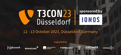Header image of the T3CON23 logo with all sponsor logos